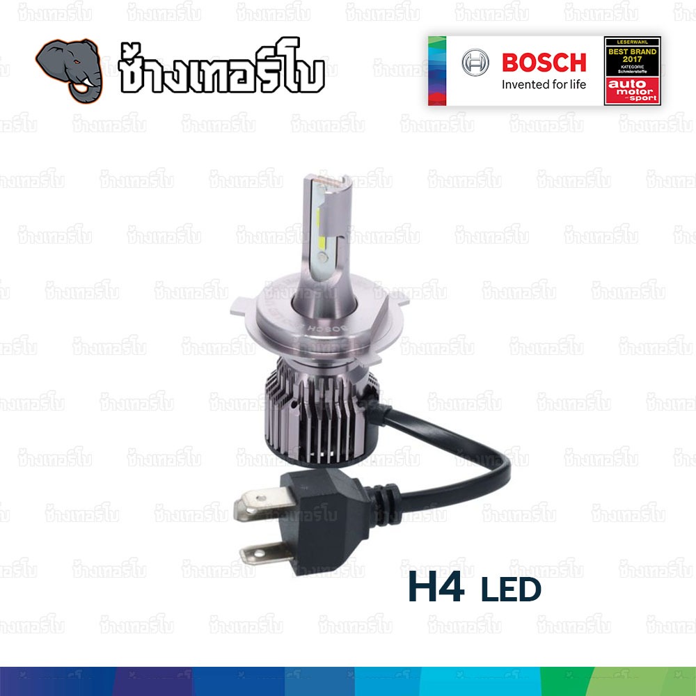 ✅BOSCH ⏩BASIC LED⏪ หลอดไฟหน้า รถยนต์ LED+200% 6500K ฐานหลอดใช้แบบ P43t / H4 100% รับประกัน 1 ปี