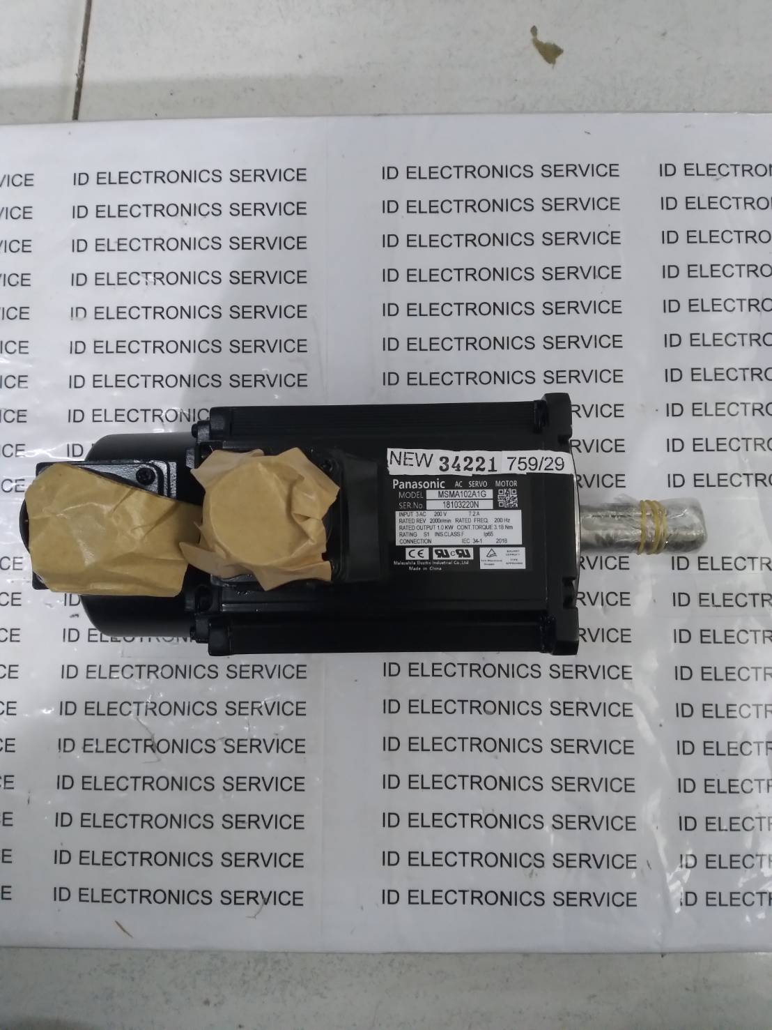 SERVO MOTOR " PANASONIC " MODEL : MSMA102A1G