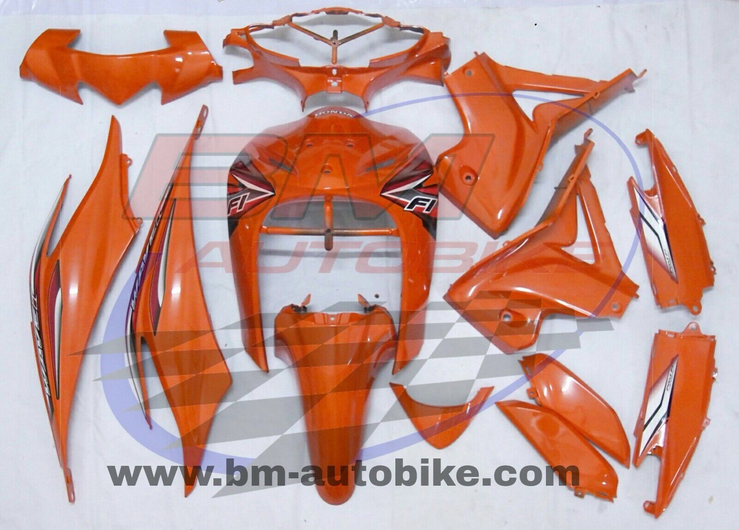ชุดสี WAVE110I NEW 2012 สีส้ม349 13ชิ้น 4 กก.