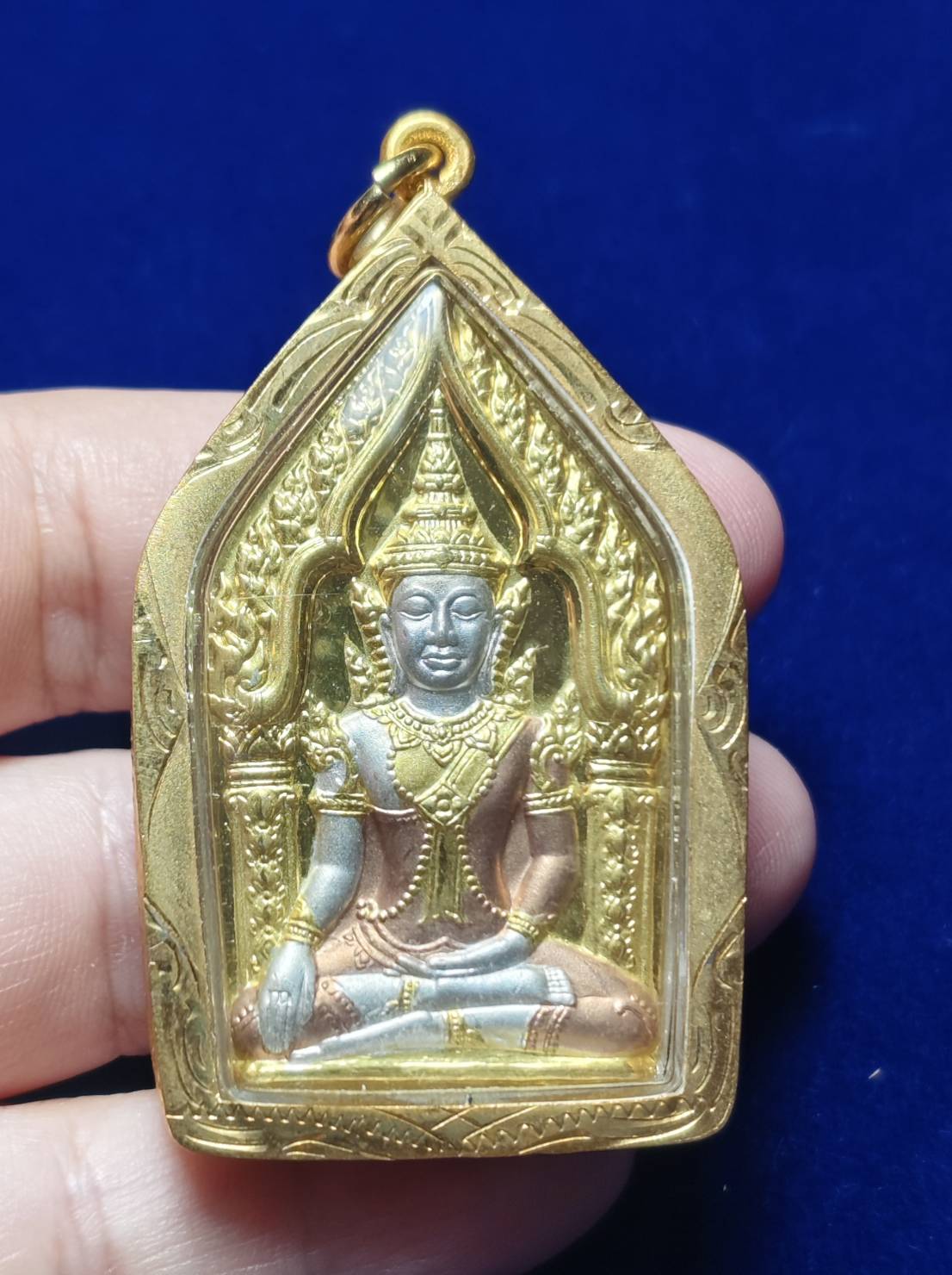 พระขุนแผนทรงเครื่อง กุมารทองสมบัติ (เนื้อโลหะชุบ 3กษัตริย์) วัดไผ่ล้อม จ.นครปฐม ปี2552