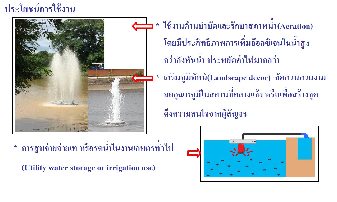 ปั๊มน้ำพุแบบทุ่นลอย APP BPS-400FRS 0.5 แรง