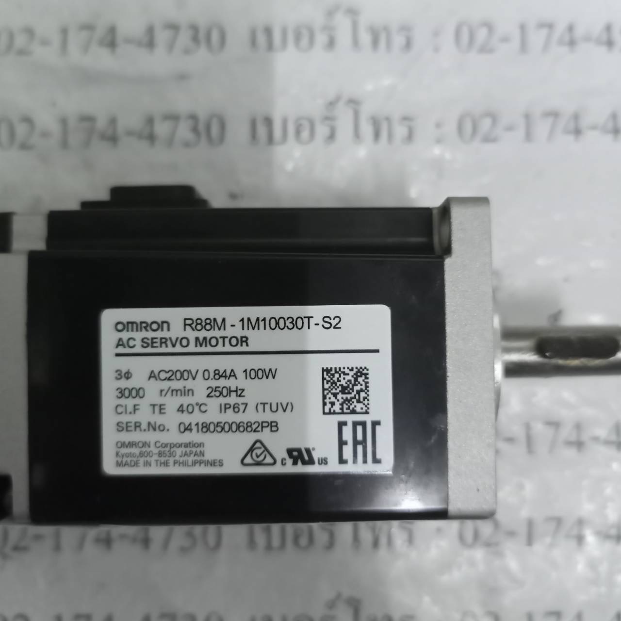SERVO MOTOR "OMRON" รุ่น R88M-1M10030T-S2