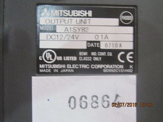 PLC " MITSUBISHI " MODEL : A1SY82