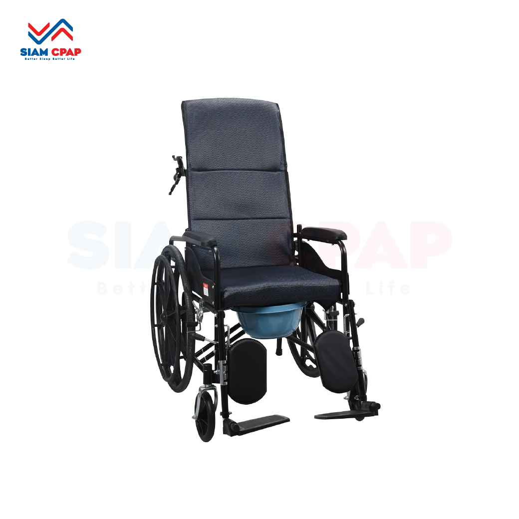 รถเข็นแมนนวล รุ่น WT-6006 พนักพิงสูง ปรับเอนนอน ปรับเหยียดขา (High Back Manual Wheelchair)