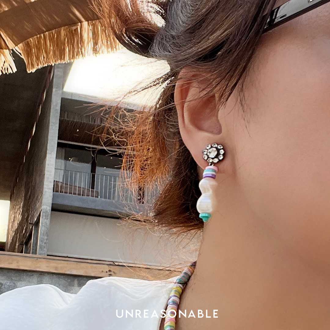 ต่างหู มุกธรรมชาติ ต่างหูคลิป ต่างหูก้านเงินแท้ น้ำหนักเบา สวยใส่สบาย UA0862-01 Unreasonable Accessories