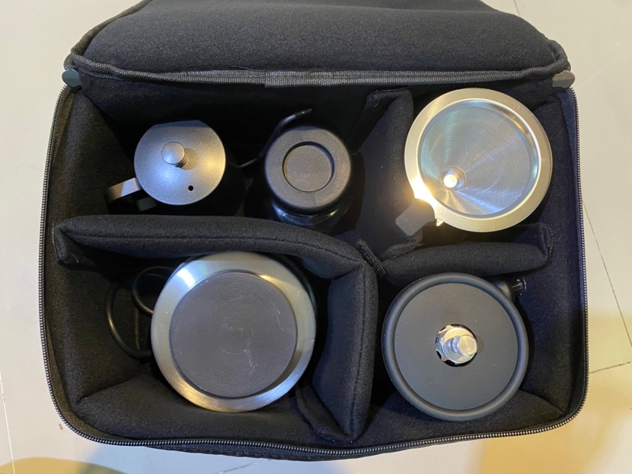 D4 ชุดดริป 7 ชิ้น พร้อมเตาไฟฟ้า และกระเป๋ากันกระแทก