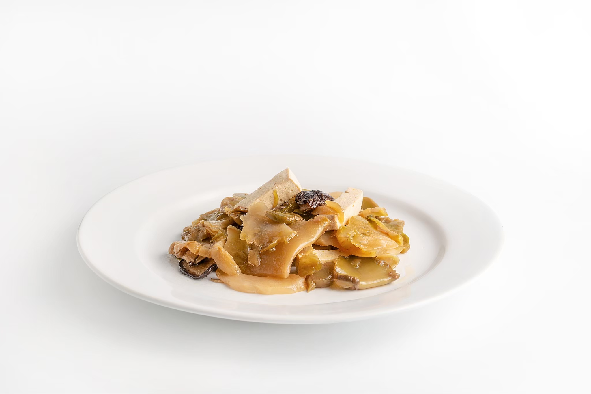 ผัดผักเสฉวน (ซี้ชวงไฉ่) (Stir fried Sichuan vegetable with mushrooms)