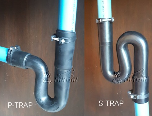 P-Trap และ S-Trap ซิงค์ล้างจาน แบบยืดหยุ่น