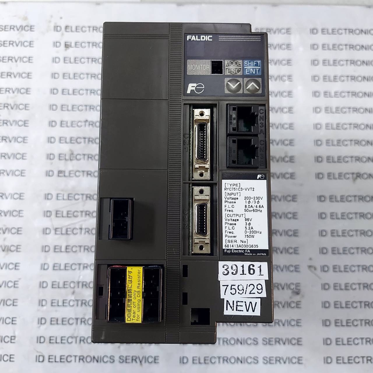 SERVO DRIVE " FUJI " MODEL : RYC751C3-VVT2