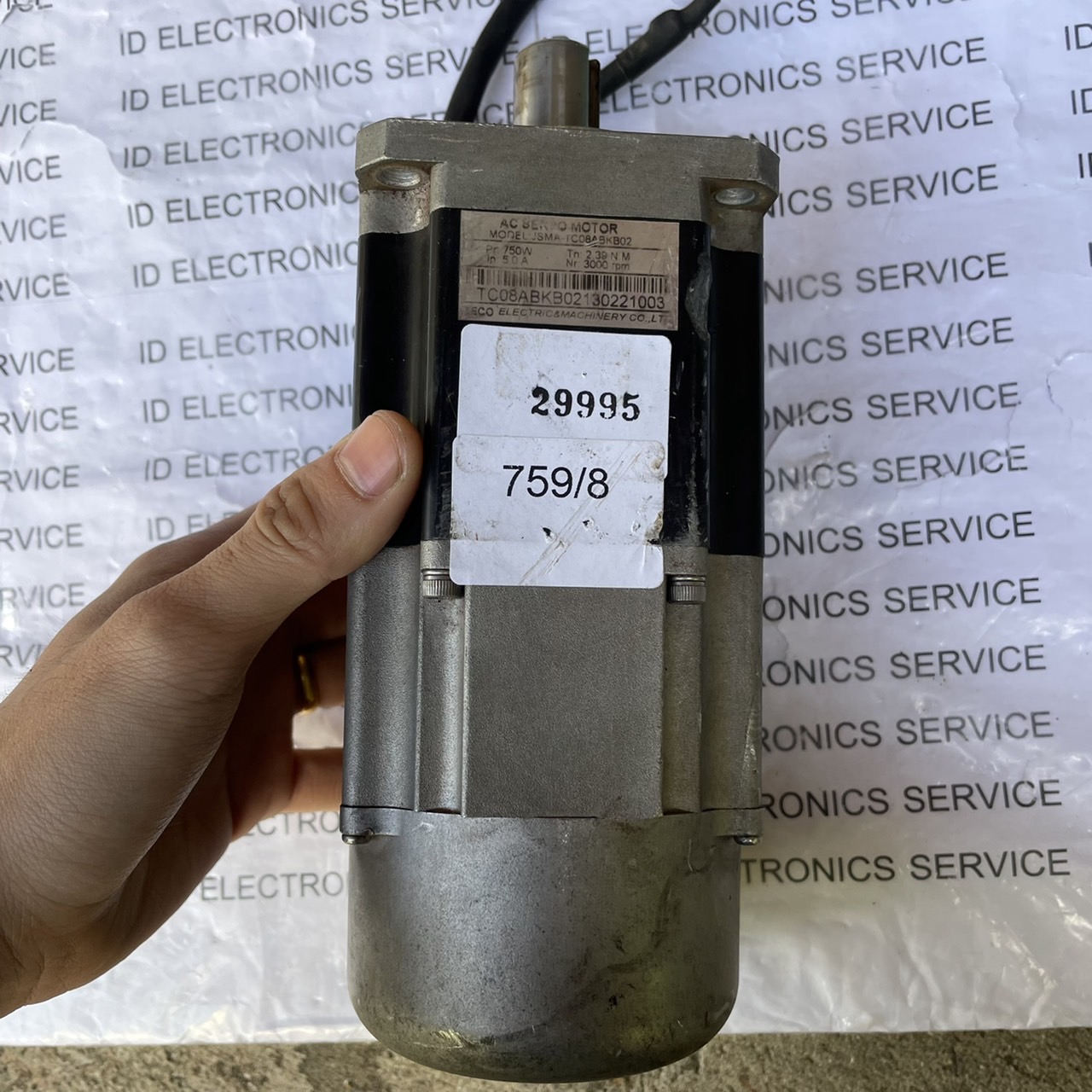 SERVO MOTOR " TECO " MODEL : JSMA-TC08A5KB02
