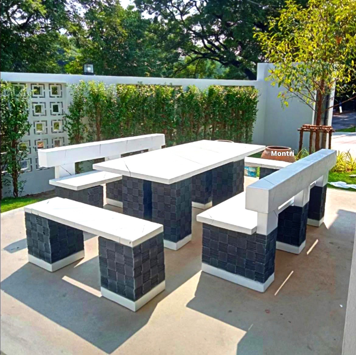 ชุดโต๊ะโมเดิร์น ลายโมเสก ขนาดใหญ่พิเศษ 180 ซม. รองรับได้ถึง 10-12 คน