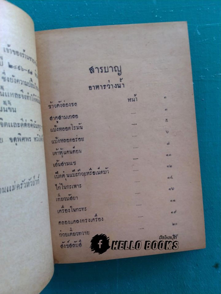 ตำราอาหารว่าง-เครื่องน้ำชา และเครื่องขบเคี้ยวหรือกับแกล้ม