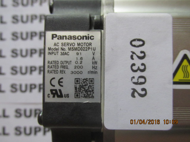 SERVO MOTOR " PANASONIC " MODEL : MSMD022P1U