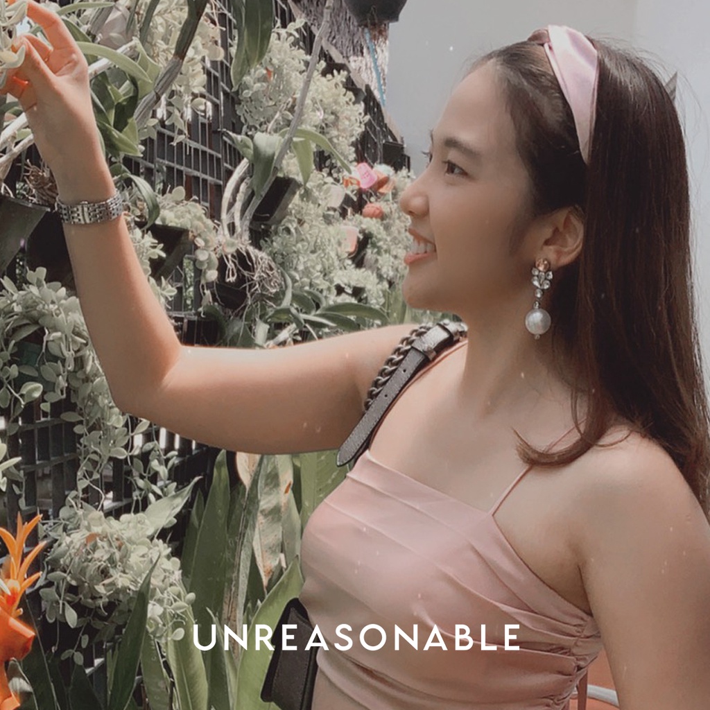 ต่างหู Drop มุก สีขาวมุก ต่างหูคลิป ต่างหูก้านเงินแท้ น้ำหนักเบา สวยใส่สบาย UA0494-01 Unreasonable Accessories