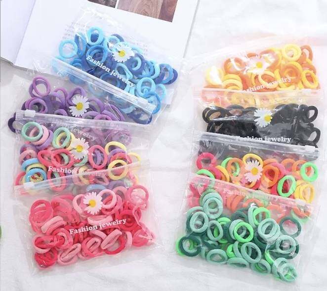 💗มาหยากิ๊ฟช้อป 💗 ยางรัดผม สีสดใส น่ารัก ยางรัดผมเส้นนุ่ม อ่อนโยนต่อเส้นผม ขนาดเส้นผ่าศูนย์กลาง 2.5 ซ.ม. สำหรับเด็ก แพ็ค 50 เส้น