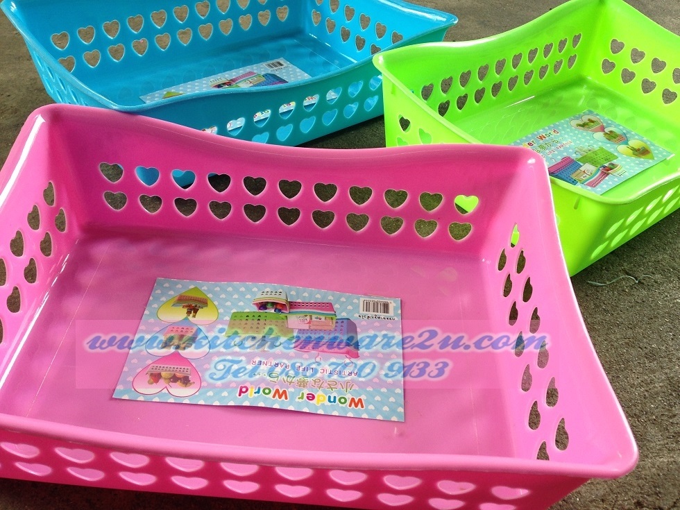 P08020 ตะแกรงหัวใจ (29*20*8 cm) สีหวาน น่ารัก No.111 ราคาส่งต่อ 10 โหล: 120 ใบ:เฉลี่ย 195 บ/โหล