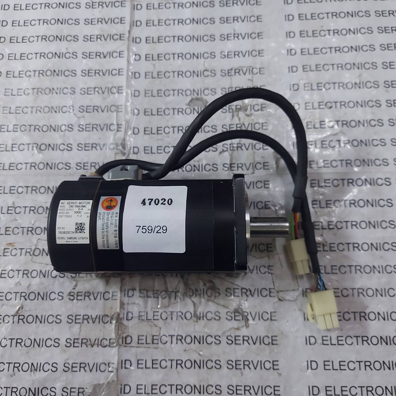 SERVO MOTOR " SAMSUNG " MODEL : CSMZ-04BA1ANM3