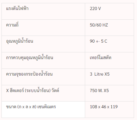ตู้ทำน้ำร้อน 5 ก๊อก ต่อท่อ MH-5P