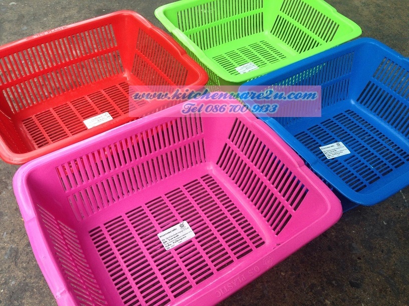 P04000 ตะแกรงเหลี่ยม (23.5*28.5*10.5 cm) No.411 ราคาขายส่งต่อโหล : 12 ใบ