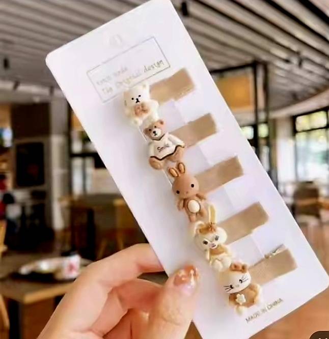 💗มาหยากิ๊ฟช้อป💗 กิ๊บติดผม 5 ชิ้น รูปหัวใจ โบว์ ขนาด 5 ซ.ม. คละสี น่ารัก สำหรับเด็กและ ผู้หญิงทั่วไป