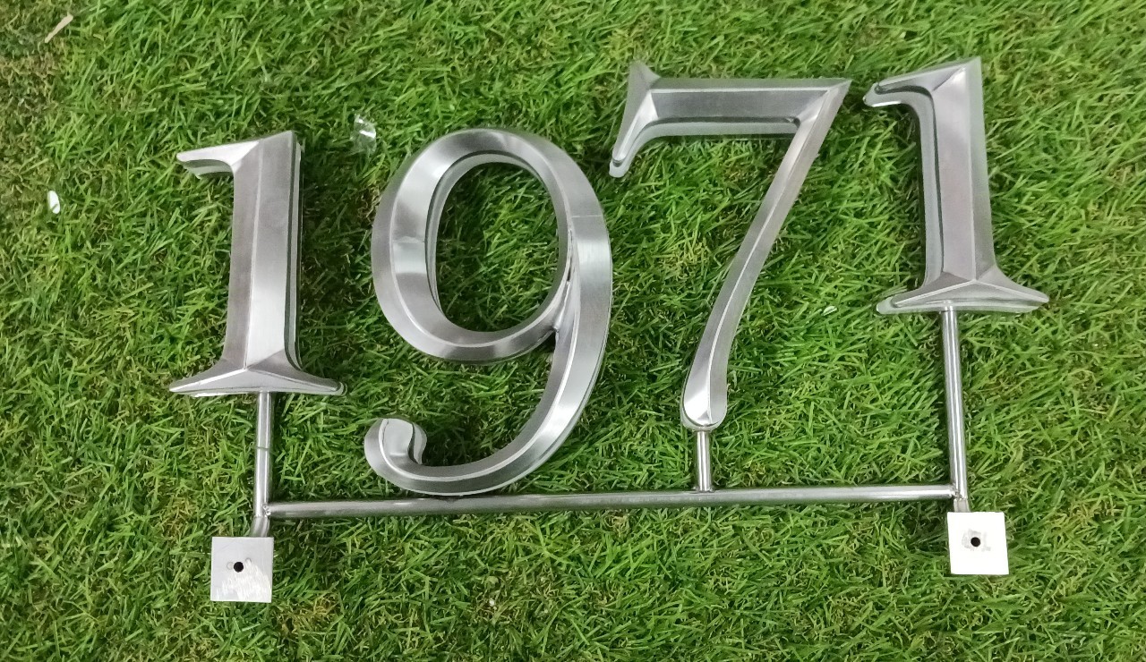 ป้ายเลขที่ อักษรซิงค์3มิติ ''1971''
