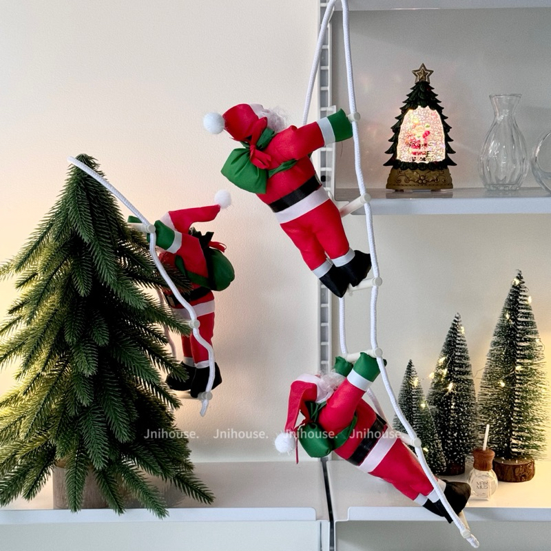 [พร้อมส่ง] Jnihouse : Climbing Santa ตุ๊กตาซานต้าปีนเชือก