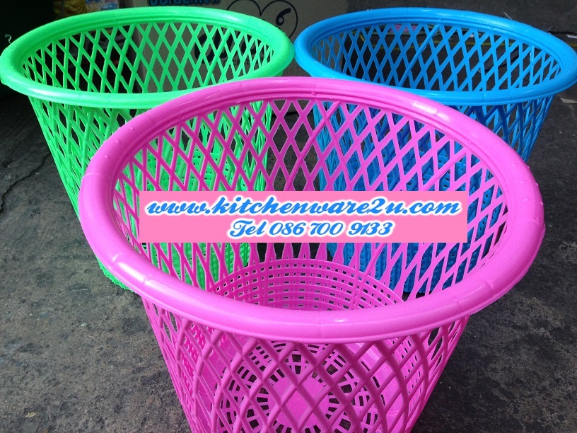 P07490 ตะกร้ากลมสีหวาน (32*32*30.2 cm) ขายดี No.7003 (ราคาส่งต่อ 1 โหล: 12 ใบ)