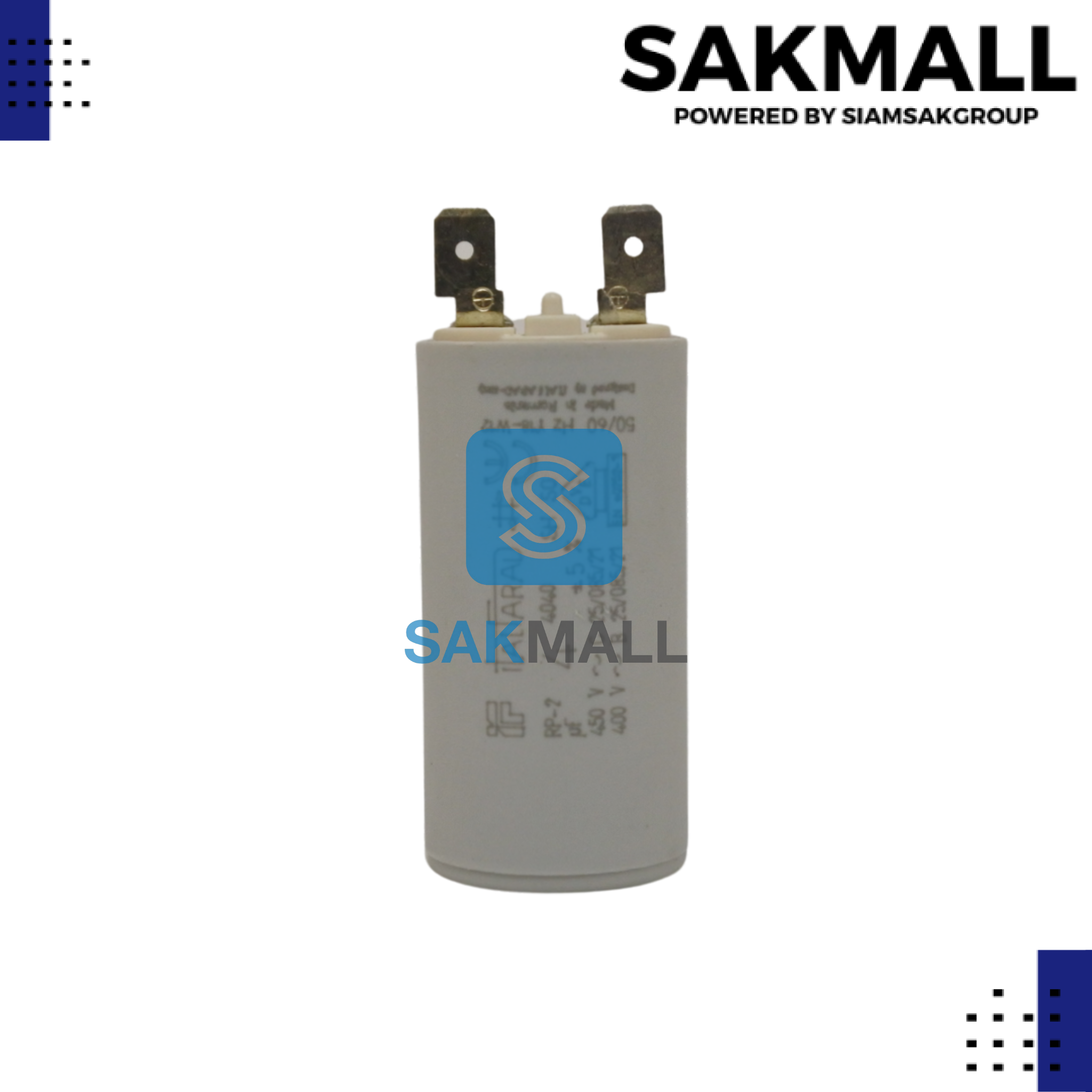 คอนเดนเซอร์ Italfarad เสียบ 4 uf 450 v. run