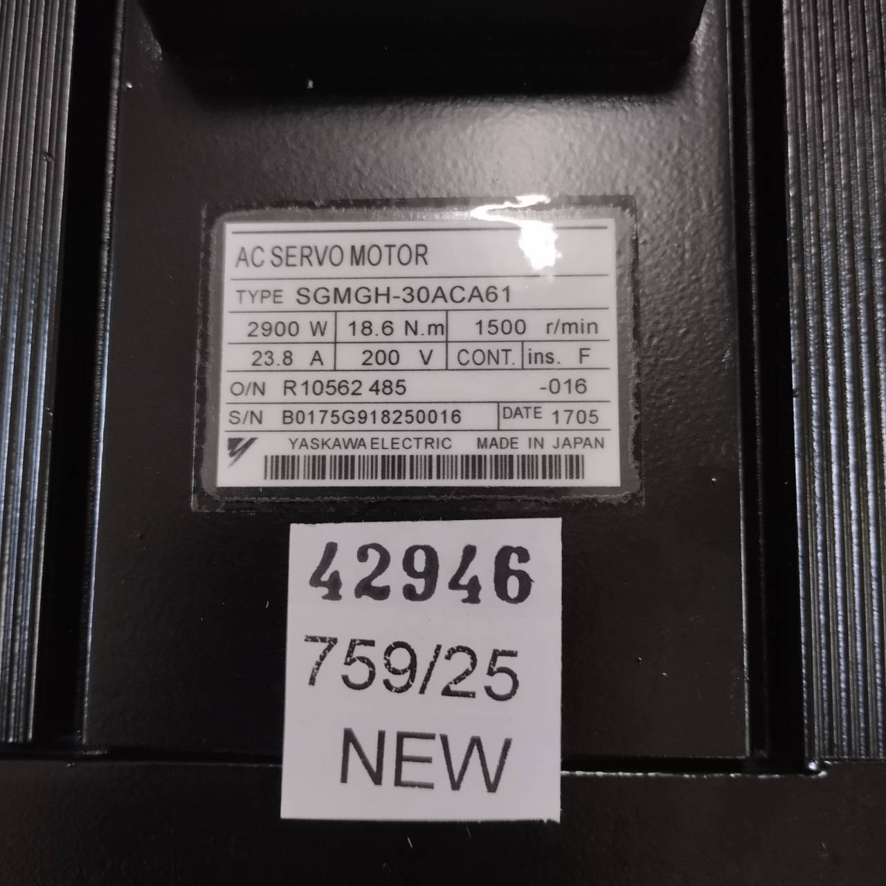 SGMGH-30ACA61 SERVO MOTOR "YASkAWA"