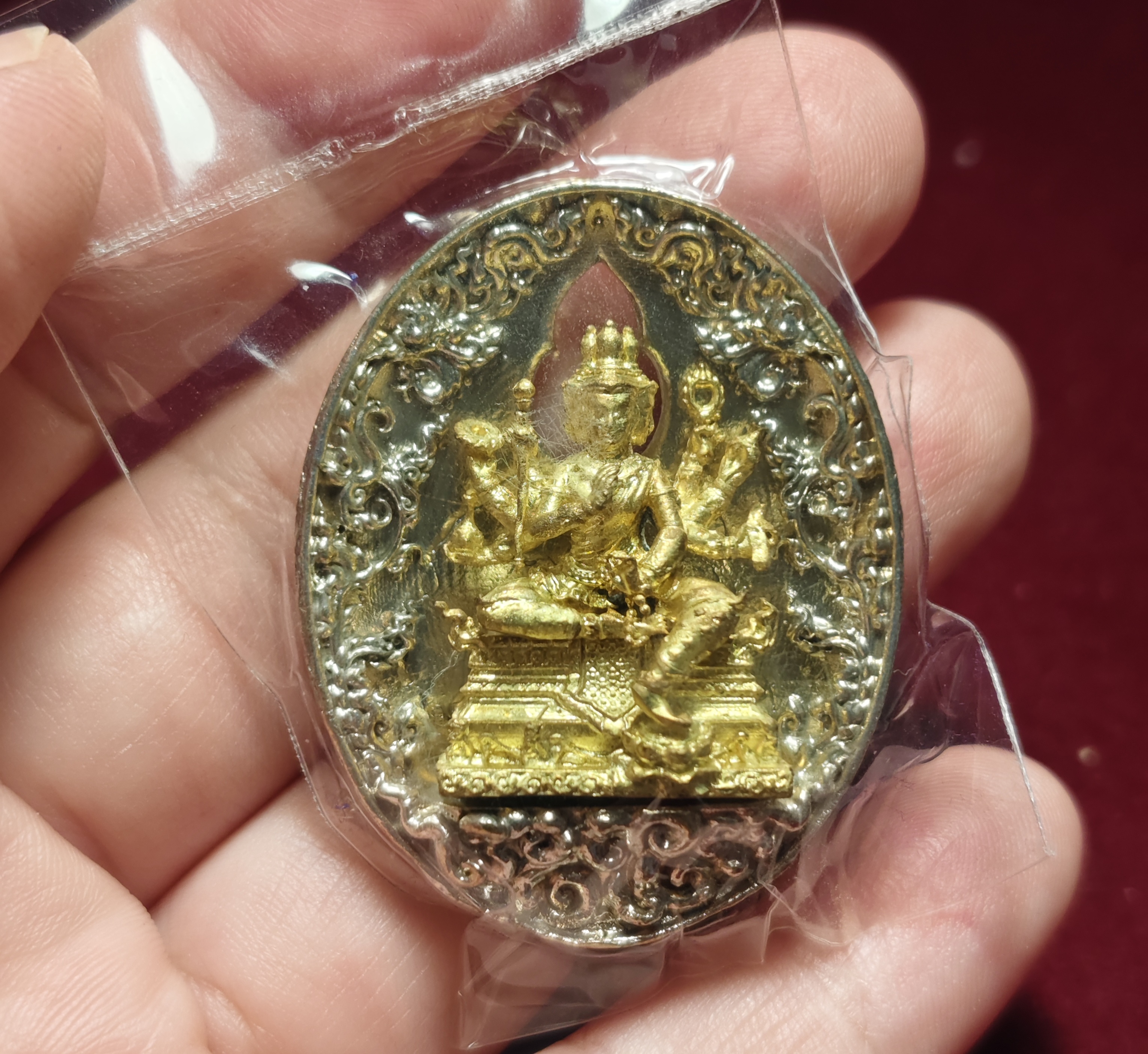 เหรียญหล่อพระพรหม รุ่นมหาสมปรารถนา เลขมงคล741(เนื้อนำฤกษ์ 2สี) (หลวงพ่อเพ็ชร์ วัดตะคร้อเก่า) จ.นครราชสีมา ปี2561