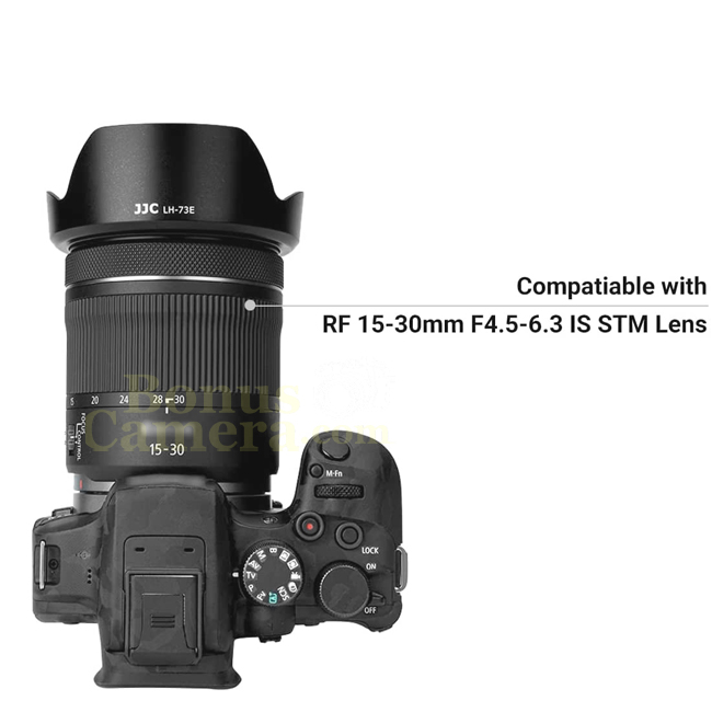 EW-73E ฮู้ดบังแสงเข้าหน้าเลนส์แคนนอน RF 15-30mm F4.5-6.3 IS STM ใส่กลับด้านได้
