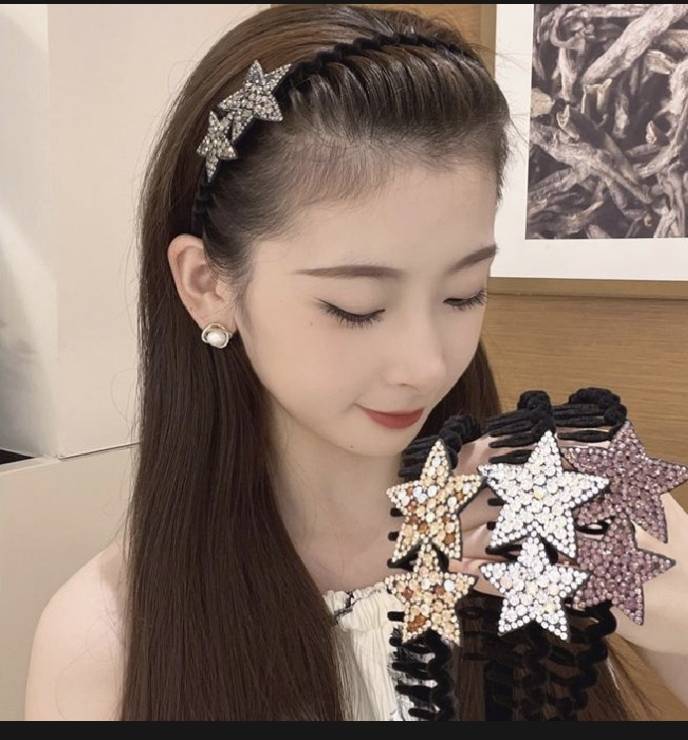💗มาหยากิ๊ฟช้อป💗ที่คาดผมดาว สวยหรู ดูแพง บางเบา ไม่กินผม ขนาด 12 ซ.ม. แฟชั่นประดับผมผู้หญิง