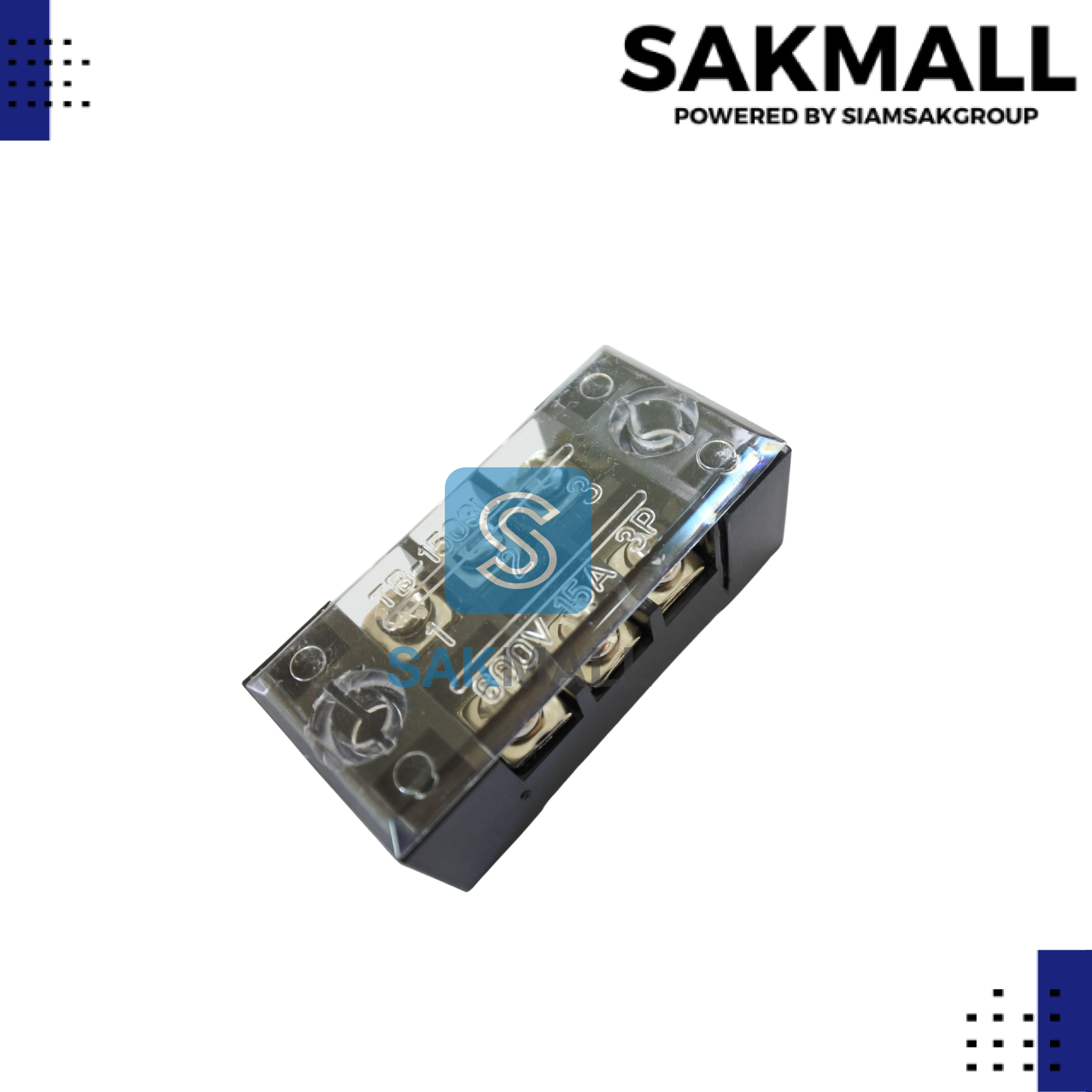 หลักไฟ TB-1503 (15A-600v.) (22x45)