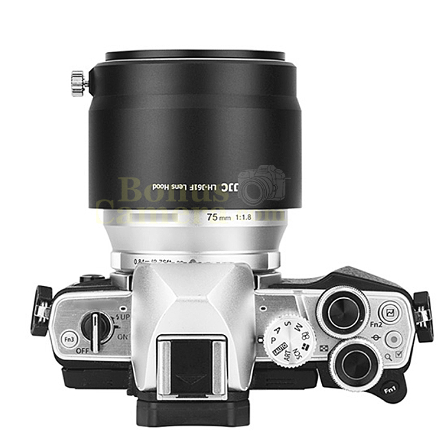 LH-61F ฮู้ดสีดำสำหรับเลนส์ Olympus M.ZUIKO DIGITAL ED 75 mm F/1.8 Lens Hood