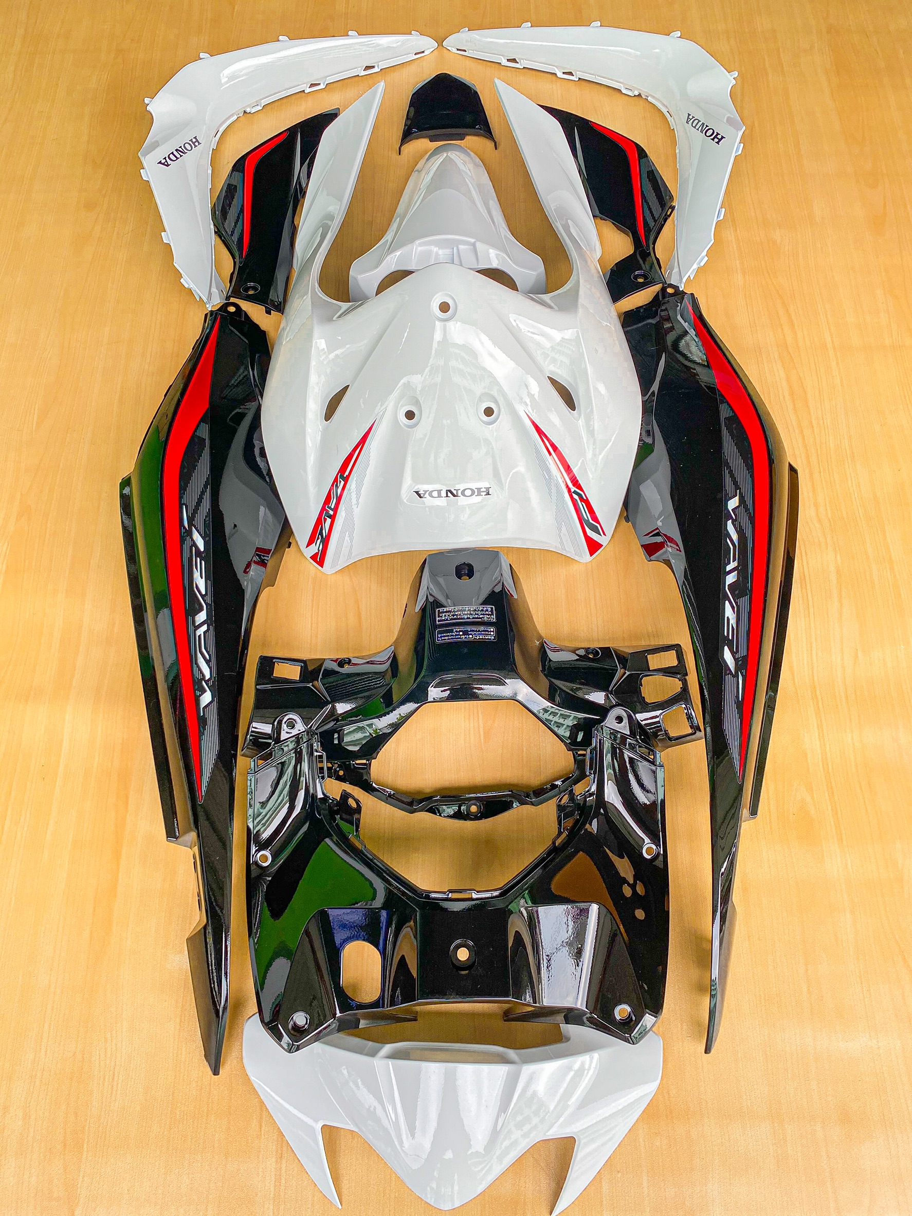 ชุดสี WAVE110i 2019-2020 ขาวดำ 13ชิ้น 4 กก.