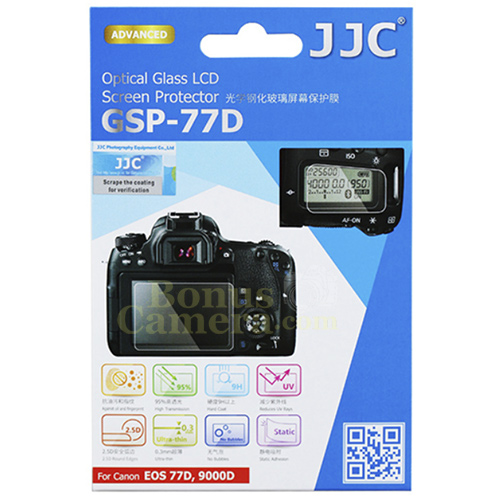 GSP-77D แผ่นกระจกกันรอยจอ Canon EOS 77D,9000D LCD Screen Protector