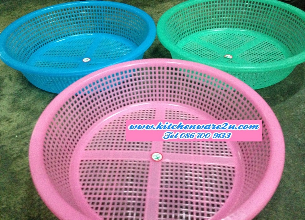 P07378 กระจาดกลมใหญ่ สีหวาน (ขนาดเส้นผ่าศูนย์กลาง 32.5* สูง 8.5 cm) เกรดเอ 428 (ราคาส่งต่อ 12 โหล: 144 อัน เฉลี่ย 160 บาทต่อโหล)