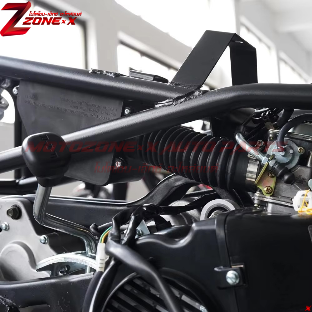 กรองอากาศ Air Filter Box Intake Cleaner+Fixed hoop GY6 125cc 150cc ATV Go Kart Moped Scooter BUGGY 4Wheel Universal Motorcycle MOTOZONE-X(โมโตโซน-เอ็กซ์) อะไหล่ Part