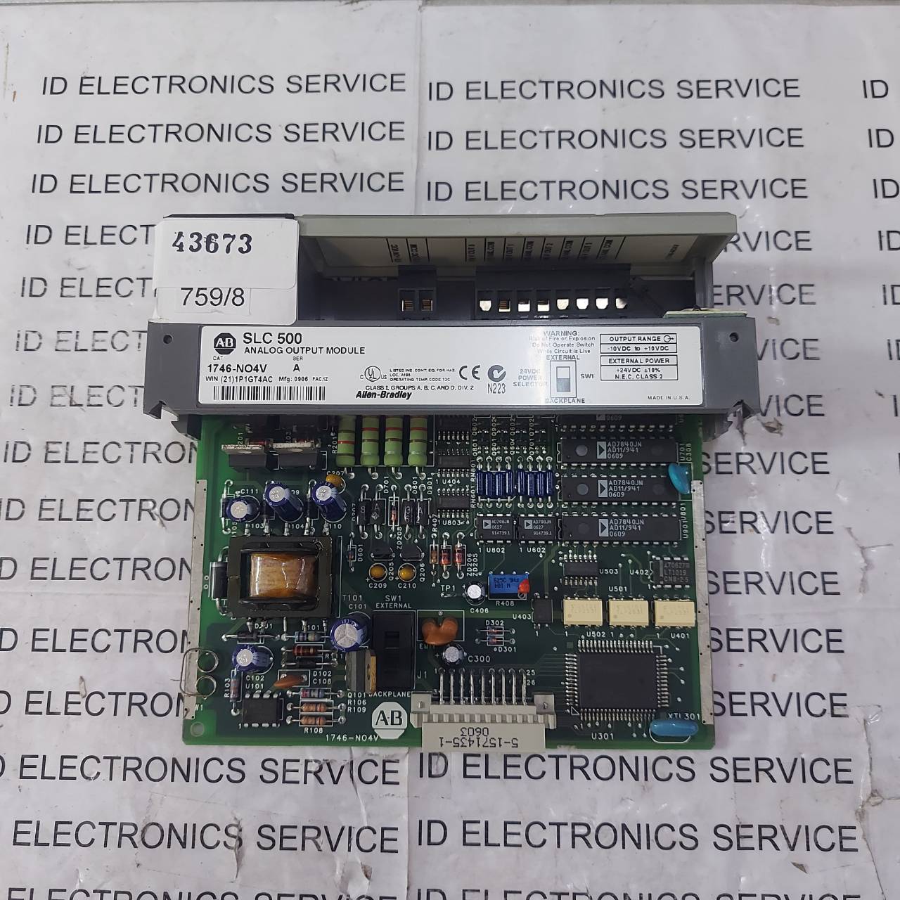 PLC " ALLEN-BRADLEY " MODEL : 1746-NO4V A