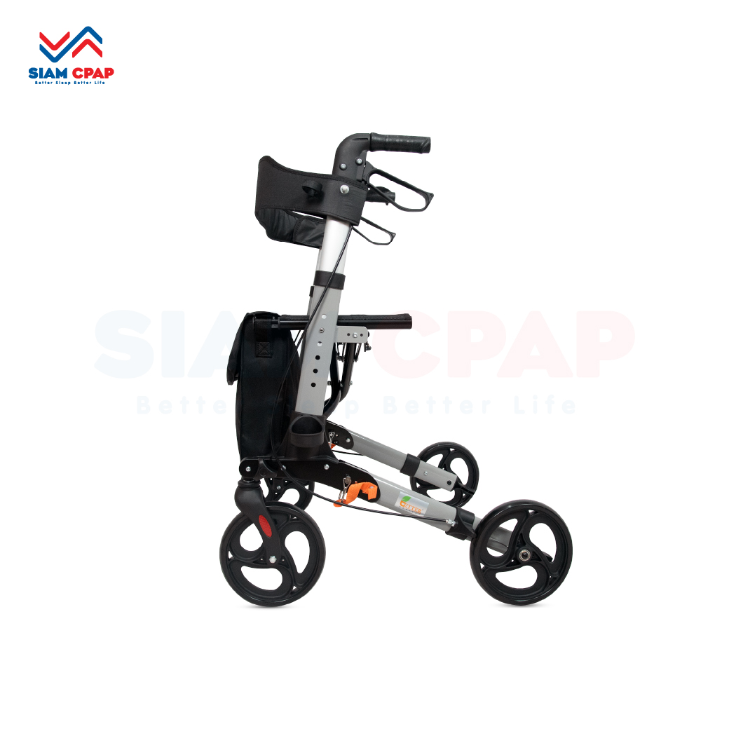 รุ่นใหม่ Rollator จากแบรนด์ Better รุ่น BT807L วอล์คเกอร์ 4 ล้อ อุปกรณ์ช่วยพยุงเดินและฝึกเดิน พร้อมที่นั่งในตัว รับประกันสินค้า 1 ปี