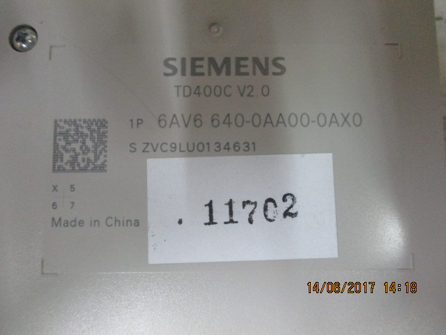 ขาย 6AV6 640-0AA00-0AX0(TD400C) HMI "SIEMENS"
