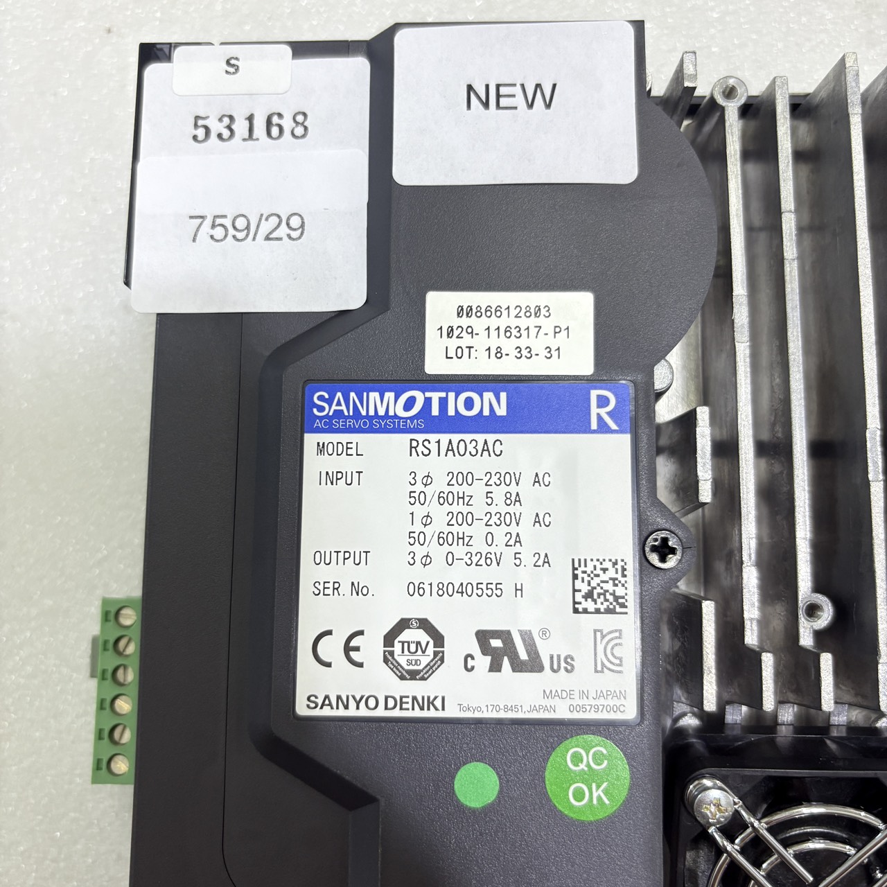 ขาย RS1A03AC SERVO DRIVE 'SANYO DENKI"