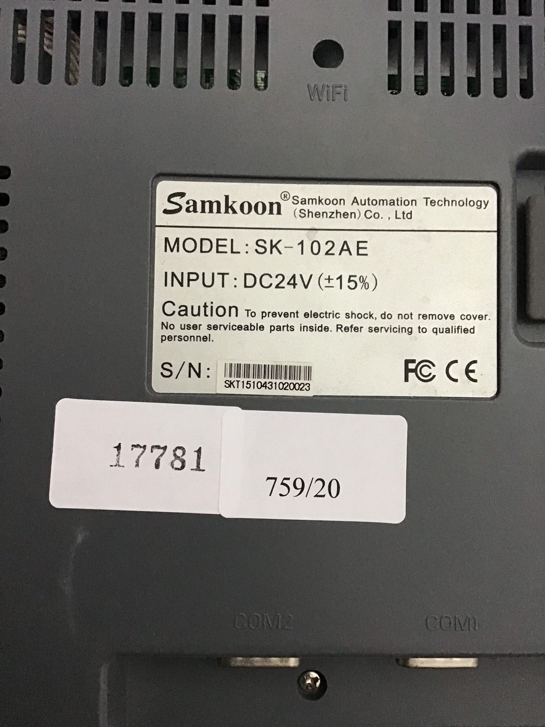 LCD TOUCH SCREEN " SAMKOON " MODEL : SK-102AE