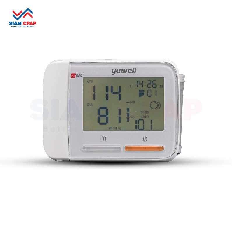 เครื่องวัดความดันดิจิตอล วัดข้อมือ ยี่ห้อ Yuwell รุ่น YE8900A ประกันศูนย์ไทย 5 ปี