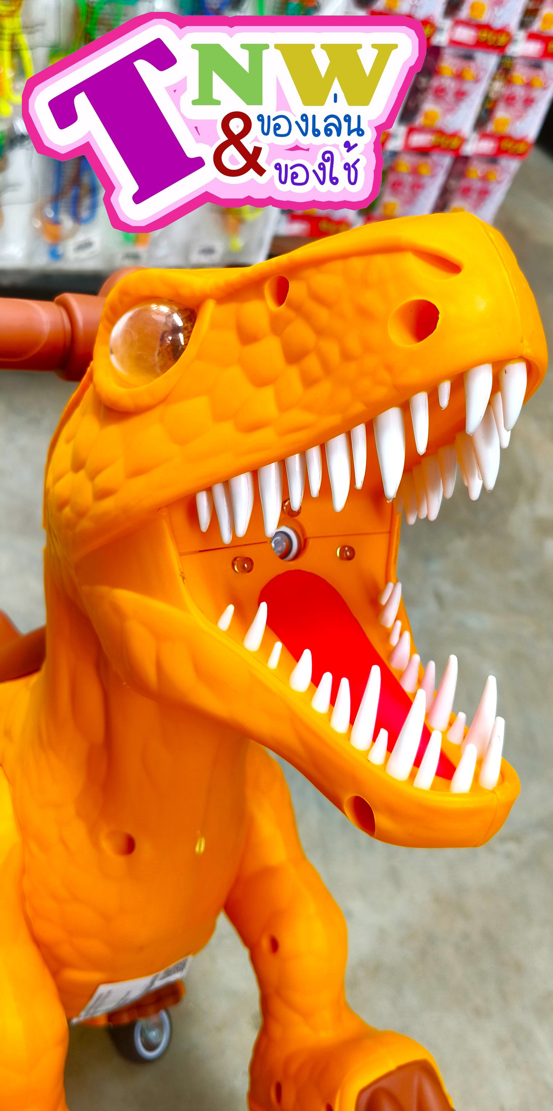 รถขาไถ T-Rex พ่นควันได้ มีแสง มีเสียง Rex-running ไดโนเสาร์พ่นน้ำ รถขาไถเด็ก มีเพลงมีไฟ แข็งแรง ทนทาน มีล้อเลื่อน