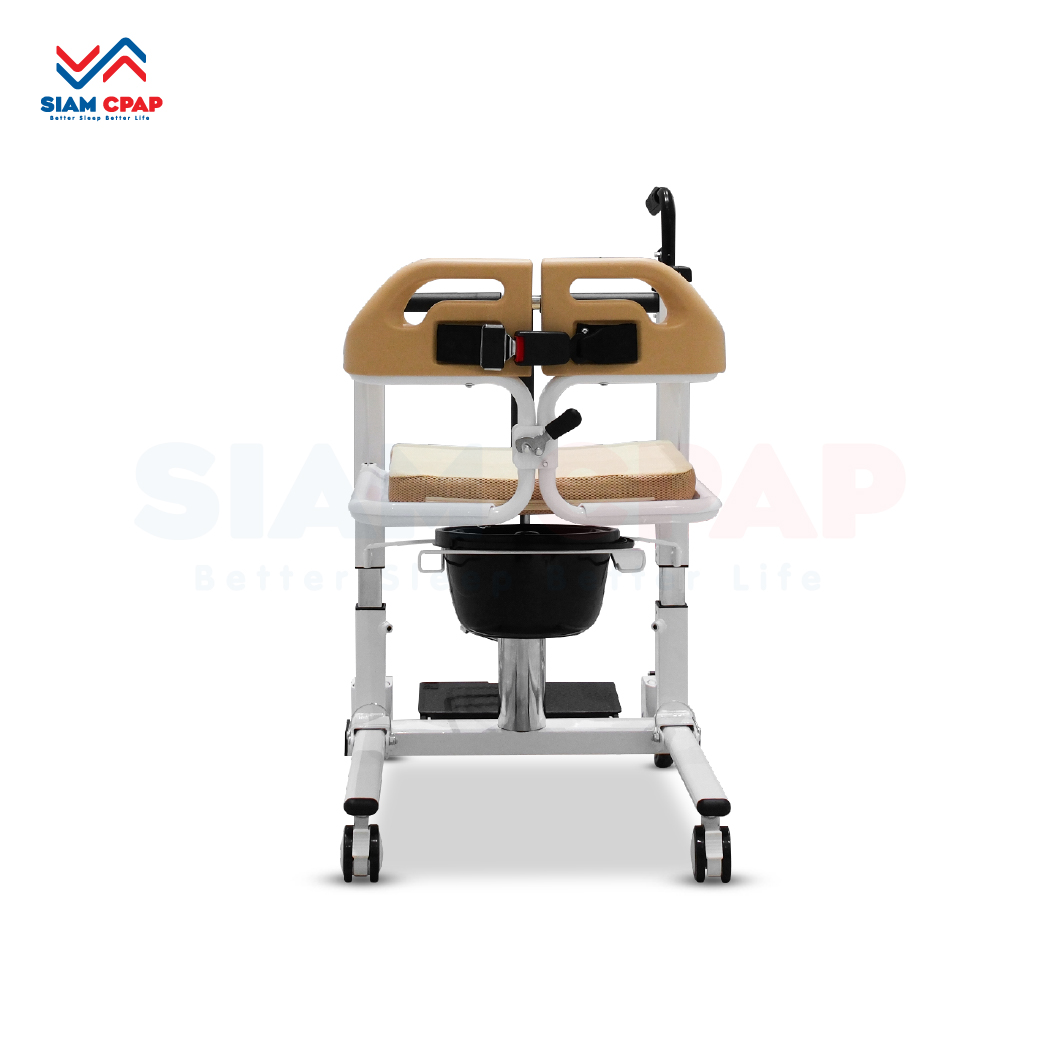 รถเข็นเคลื่อนย้ายคนไข้ (Hydraulic Transfer Chair) รุ่น YK-TC0006 ปรับระดับแบบแมนนวล รับประกัน 2 ปี