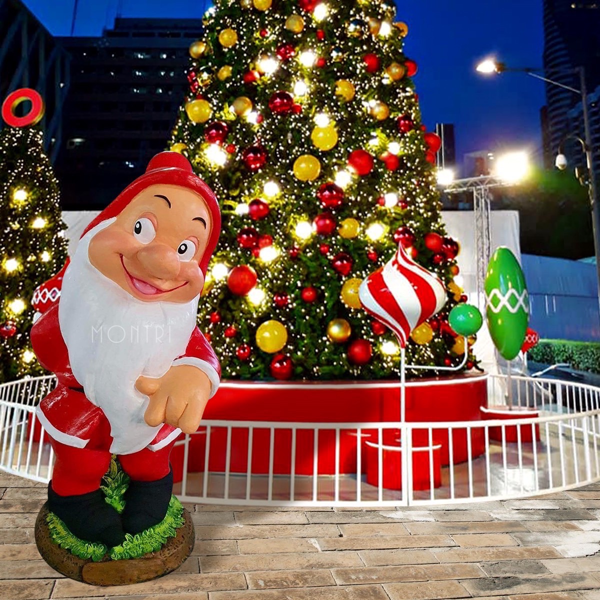 ซานตาคอสปูนปั้น รูปปั้นซานตาคอสแต่งสวน รูปปั้นแต่งสวนคริสต์มาส set 5 ตัว สุดคุ้ม มีจัดส่งพร้อมประกอบทั่วไทย