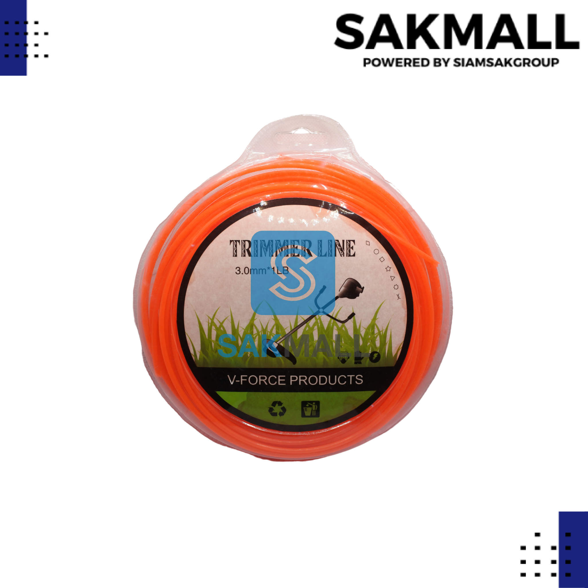เอ็นตัดหญ้า 3.0mm. กลม 1LB.ขาว