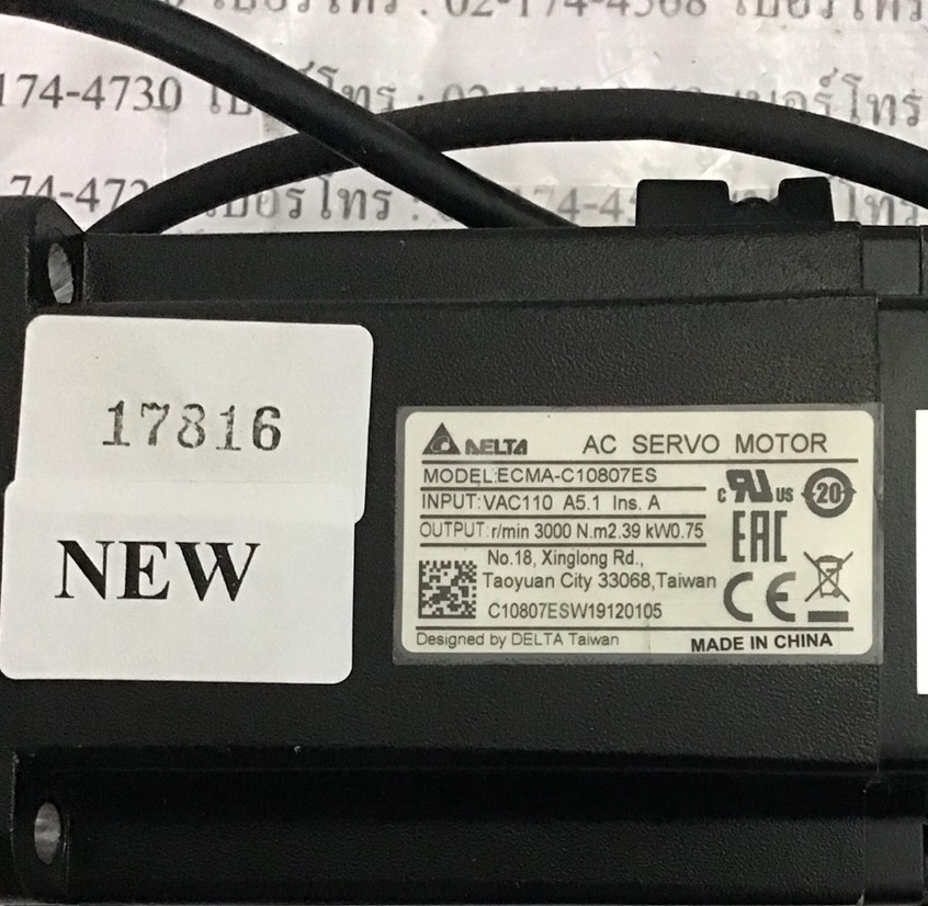 SERVO MOTOR " DELTA " MODEL : ECMA-C10807ES