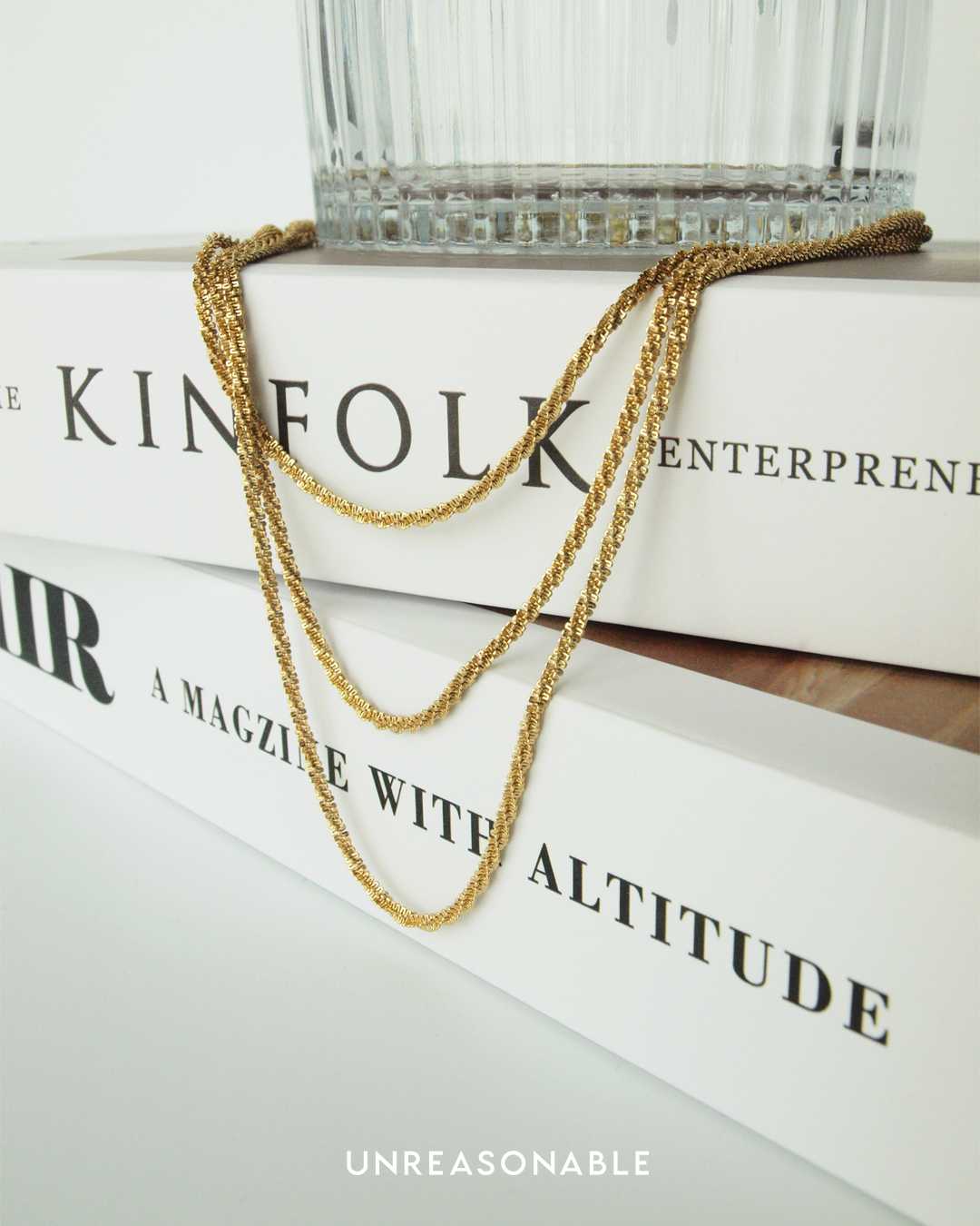 สร้อยคอ Stainless สีทอง UA0850-01 Unreasonable Accessories